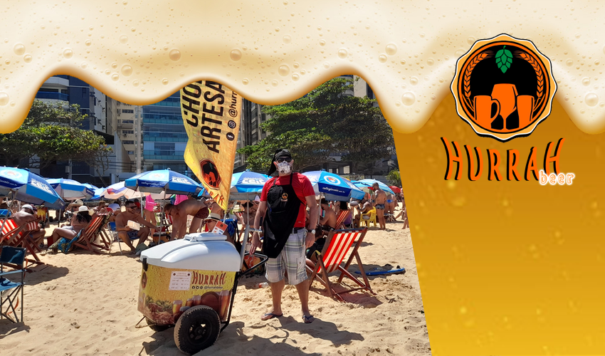 Imagem chopp na praia